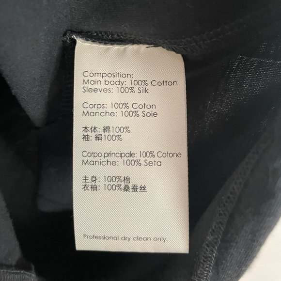 Phillip Lim Tee with Silk Sleeves - Size M - Picture 3 of 3